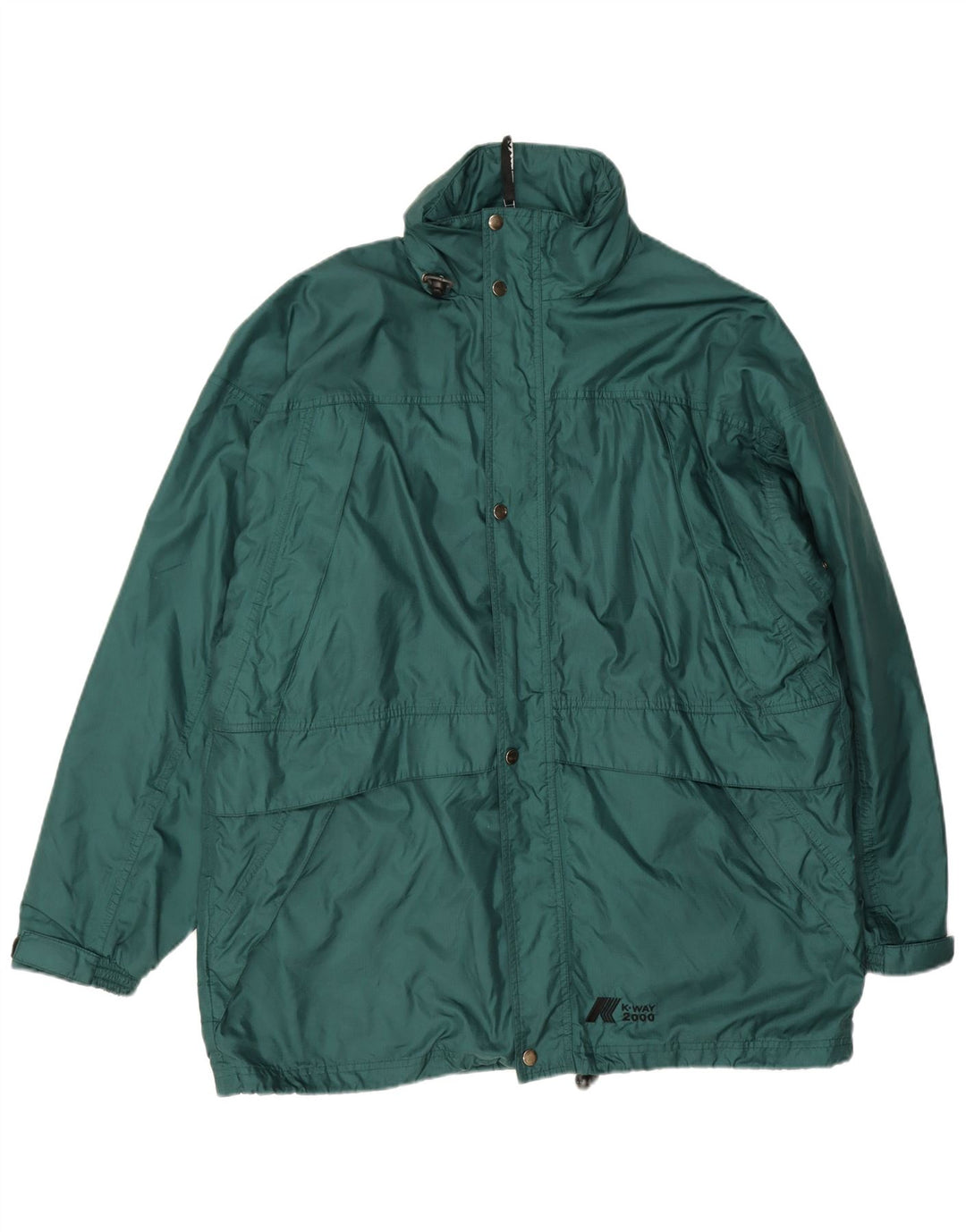 Ανδρικό μπουφάν βροχής K-Way Loose Fit UK 40 Large Green Polyamide