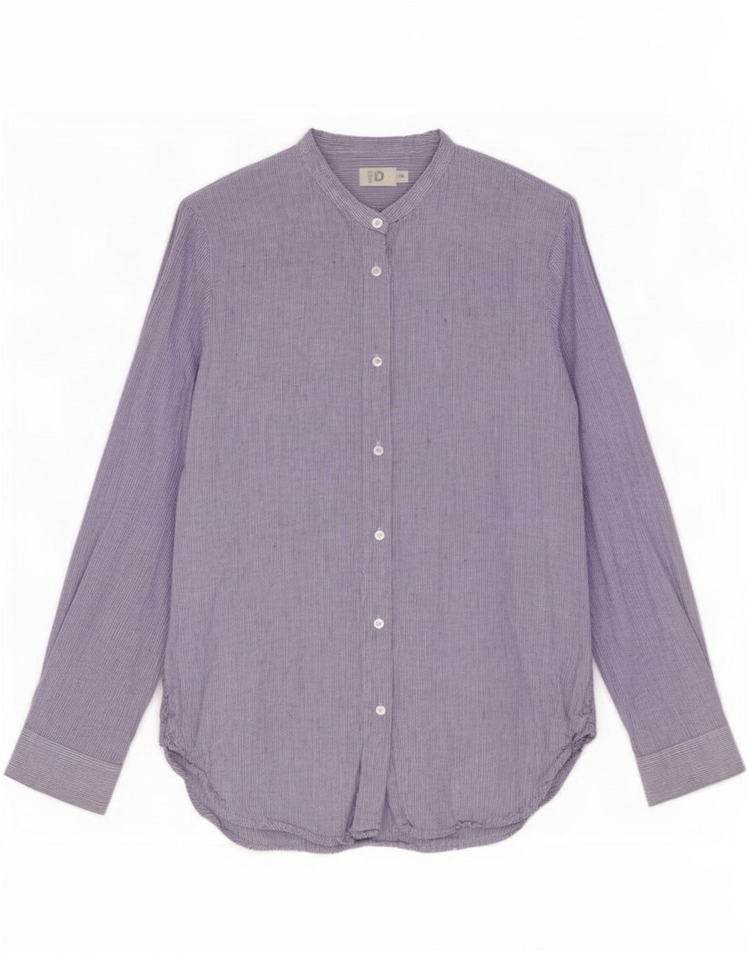 Dack's γυναικείο πουκάμισο UK 14 Medium Blue Pinstripe
