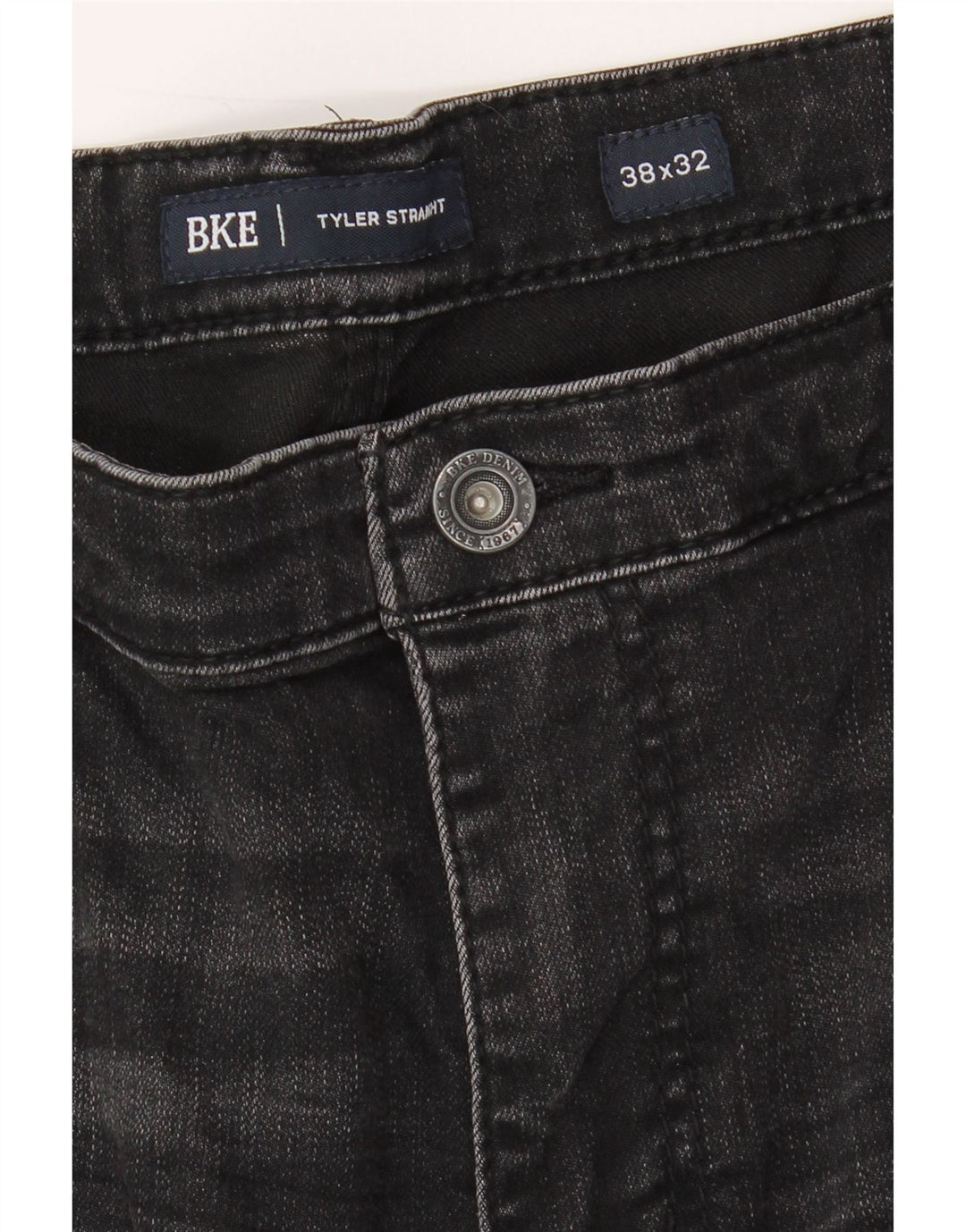 BKE Mens Tyler Straight Jeans W38 L32 Black Cotton Vintage BKE and Second-Hand BKE from Messina Hembry 