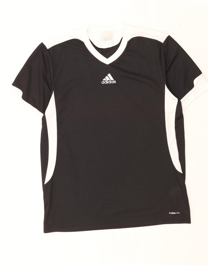 Ανδρικό T-Shirt Climalite Adidas Top Medium Black Colourblock Πολυεστέρας