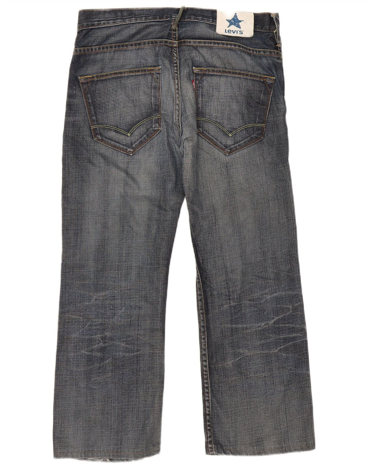 Ανδρικό τζιν Levi's Straight W34 L26 Navy Blue Cotton
