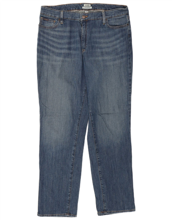 L.L.BEAN Αγαπημένο γυναικείο ίσιο τζιν US 14 XL W36 L30 Μπλε