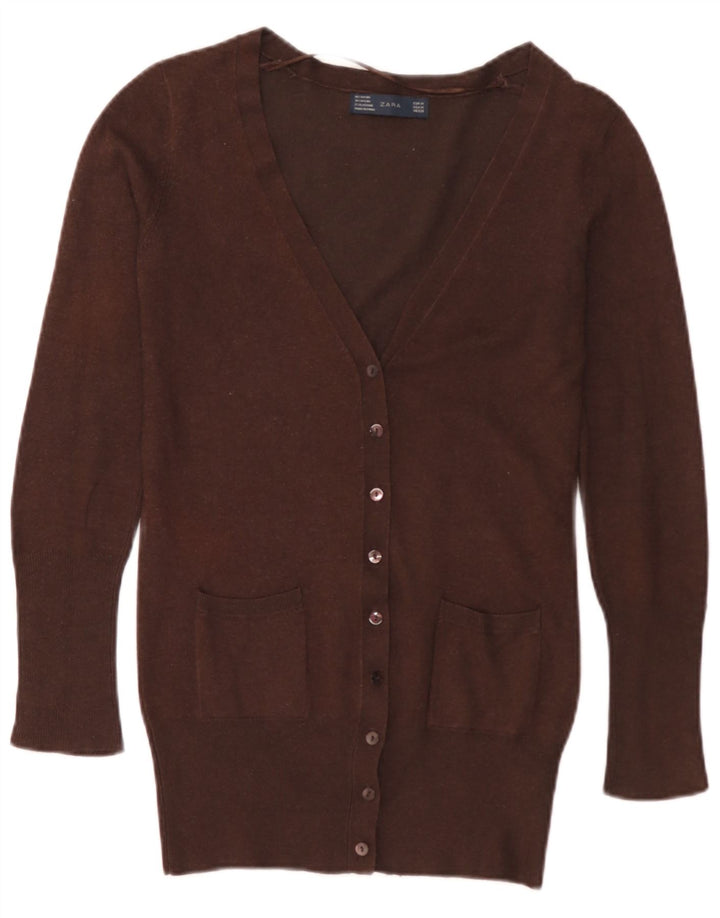 Zara Γυναικείο πουλόβερ UK 12 Medium Brown Rayon