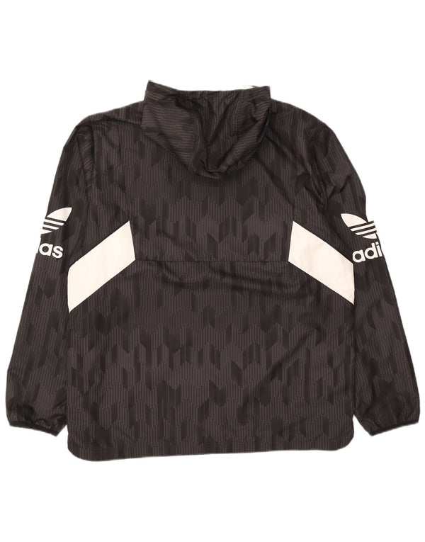 Ανδρικό μπουφάν Anorak με κουκούλα Adidas UK 42 XL Black Colourblock