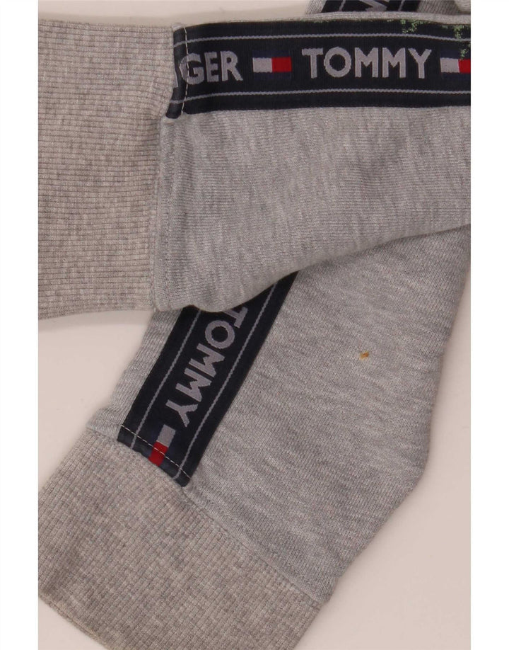 Ανδρικό πουλόβερ με κουκούλα με φερμουάρ Tommy Hilfiger, μεσαίο γκρι χρώμα