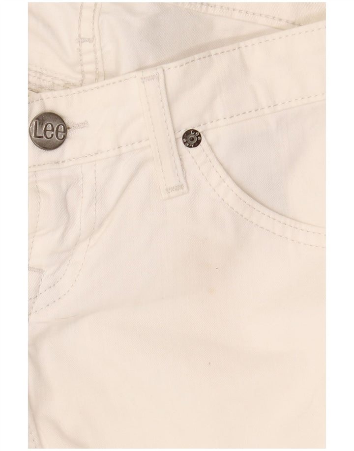 Γυναικείο τζιν ίσιο LEE W26 L33 Λευκό βαμβακερό