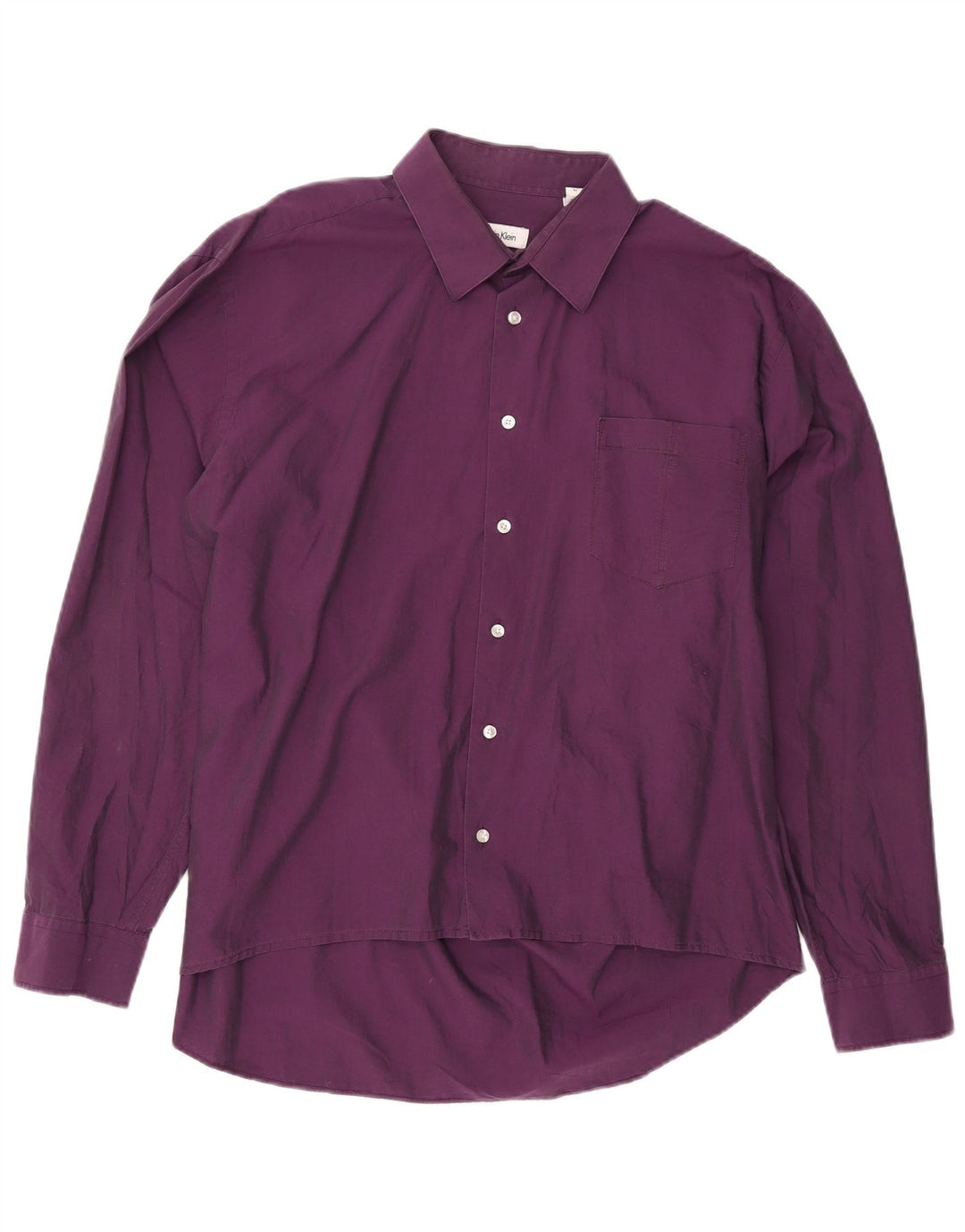 CALVIN KLEIN Ανδρικό πουκάμισο Slim Fit Μέγεθος 44 XL Μωβ βαμβακερό