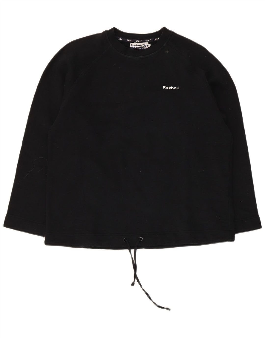 Reebok Γυναικείο Φούτερ Jumper UK 12 Μεσαίο Μαύρο Βαμβακερό