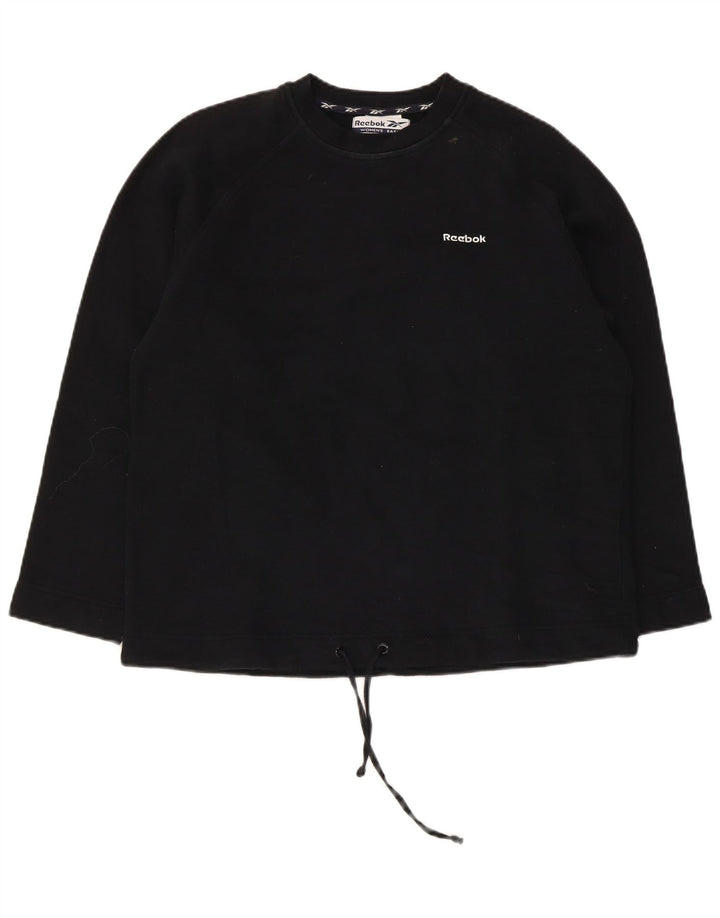 Reebok Γυναικείο Φούτερ Jumper UK 12 Μεσαίο Μαύρο Βαμβακερό