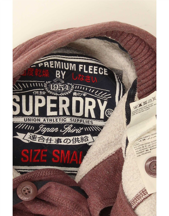 Ανδρικό φούτερ με κουμπιά Superdry Jumper Μικρό Βουργουνδί Βαμβακερό