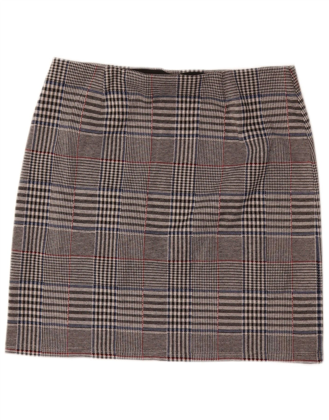 Marks & Spencer Γυναικεία ίσια φούστα UK 14 Large W32 Grey Check Polyester