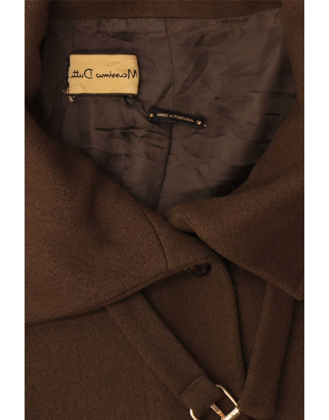Massimo Dutti Γυναικείο Oversized Πανωφόρι UK 10 Small Khaki Wool