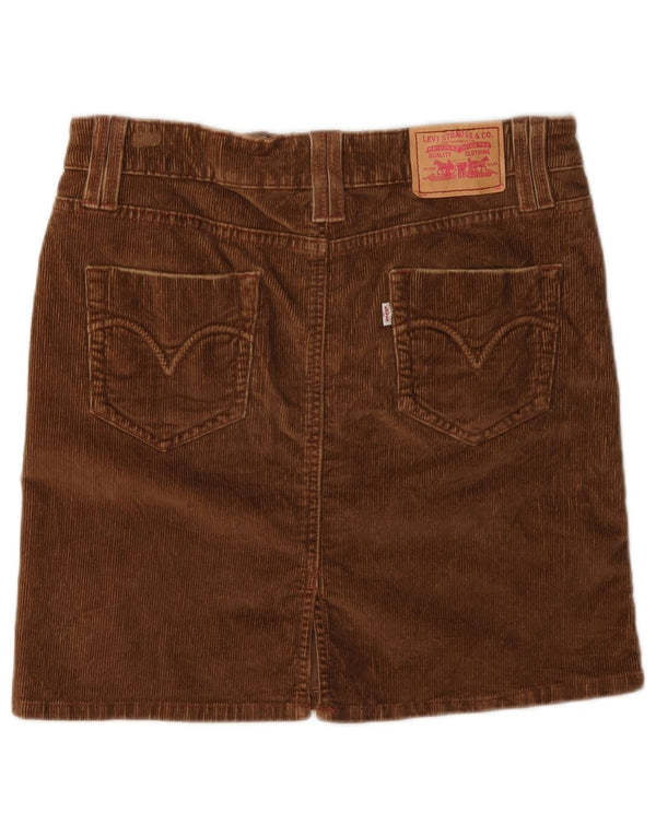 Γυναικεία Μίνι Κοτλέ φούστα Levi's US 3 Small W30 Καφέ βαμβακερή