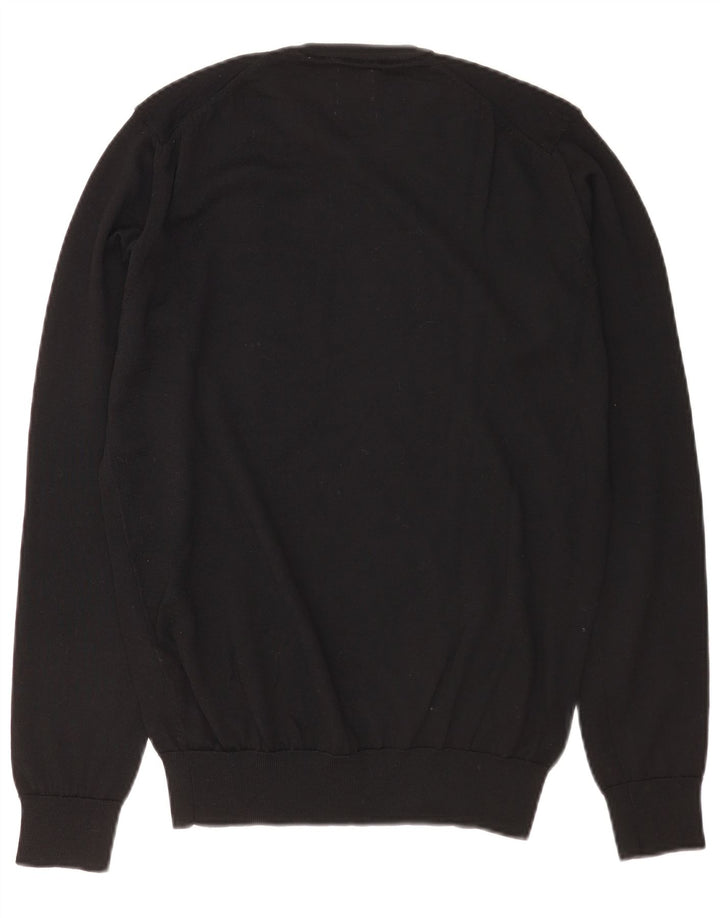 Ανδρικό πουλόβερ Zara Crew Neck Jumper Μικρό μαύρο μάλλινο