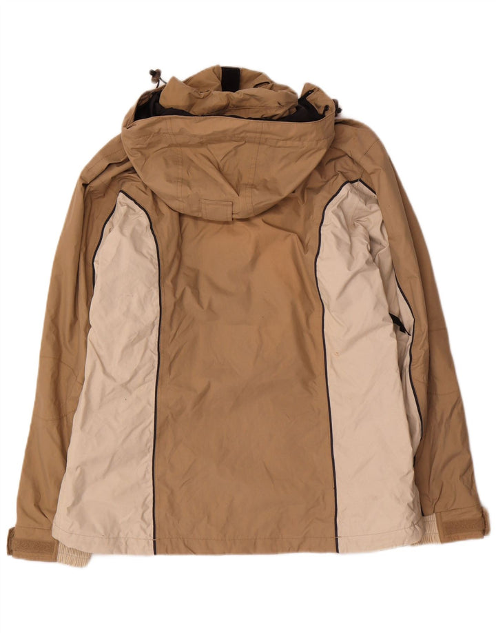 Helly Hansen γυναικείο μπουφάν βροχής με κουκούλα UK 14 Medium Beige Colourblock Nylon