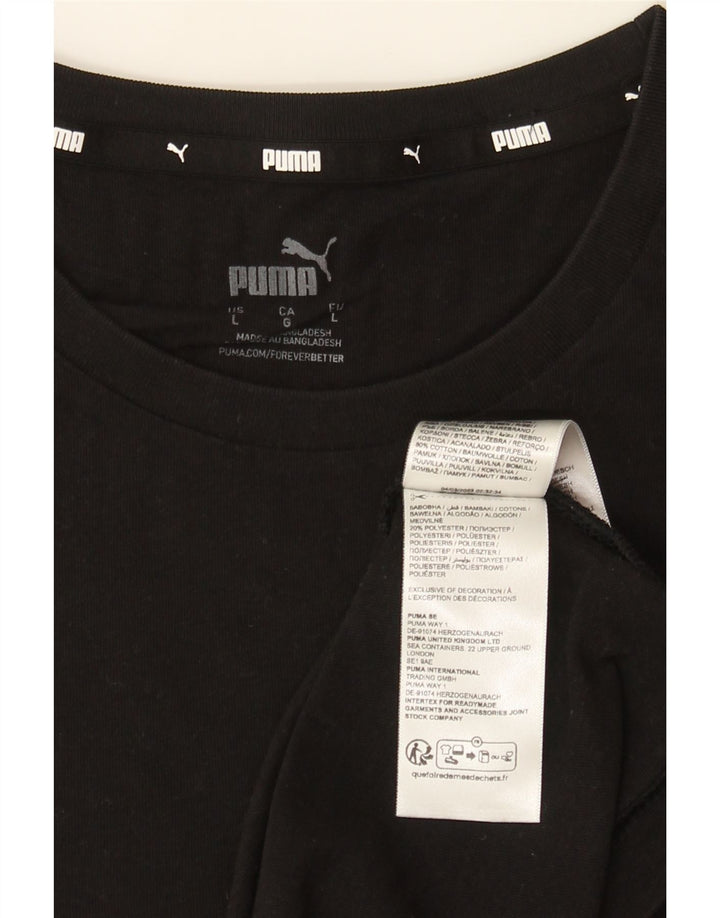 Ανδρικό T-Shirt PUMA Top μεγάλο μαύρο βαμβακερό