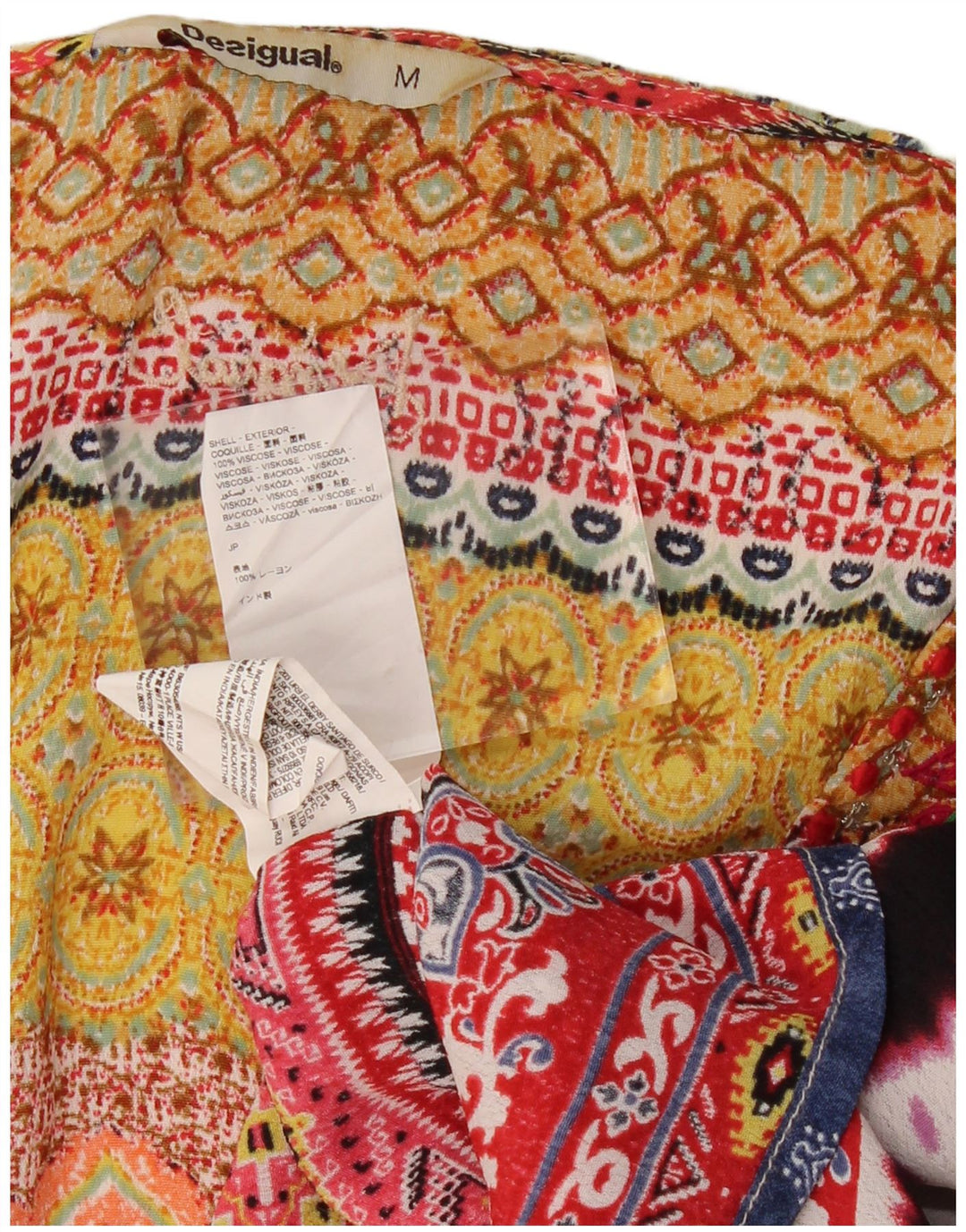 DESIGUAL Γυναικεία Oversized Μπλούζα Τοπ UK 14 Medium πολύχρωμο Paisley