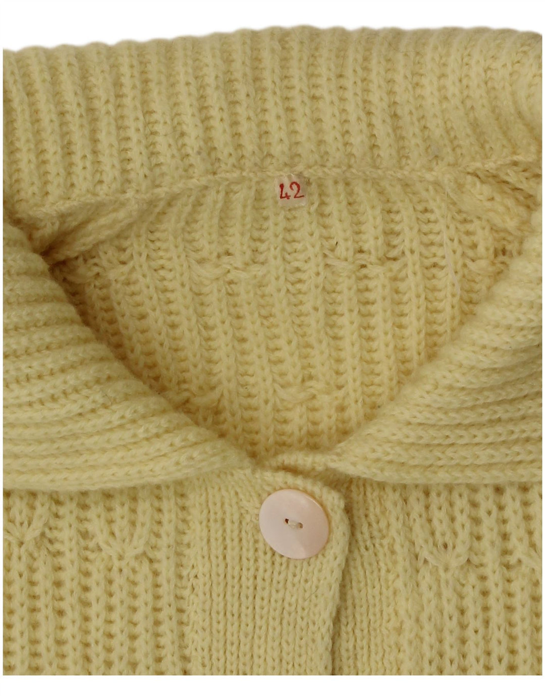 Vintage Γυναικεία Ζακέτα πουλόβερ IT 42 Medium Yellow
