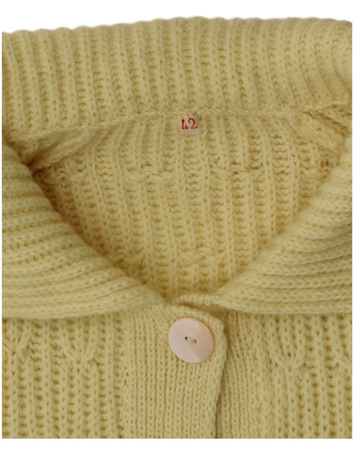 Vintage Γυναικεία Ζακέτα πουλόβερ IT 42 Medium Yellow