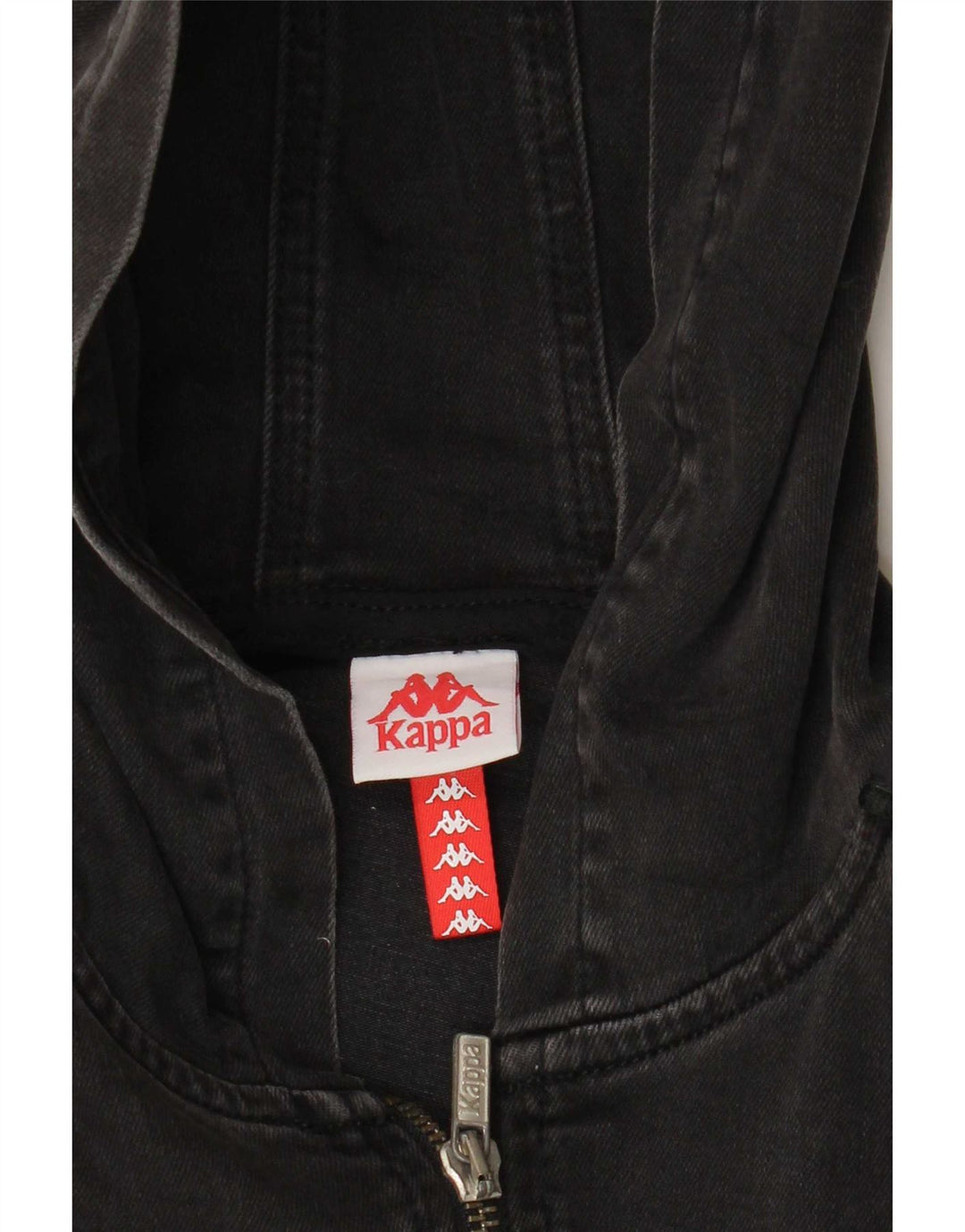 Τζιν μπουφάν Kappa Boys Graphic Hooded 7-8 Years Grey
