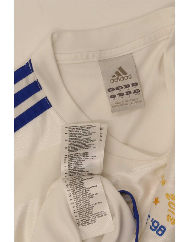Ανδρικό T-Shirt Climalite Adidas Top Medium White Pinstripe Polyester