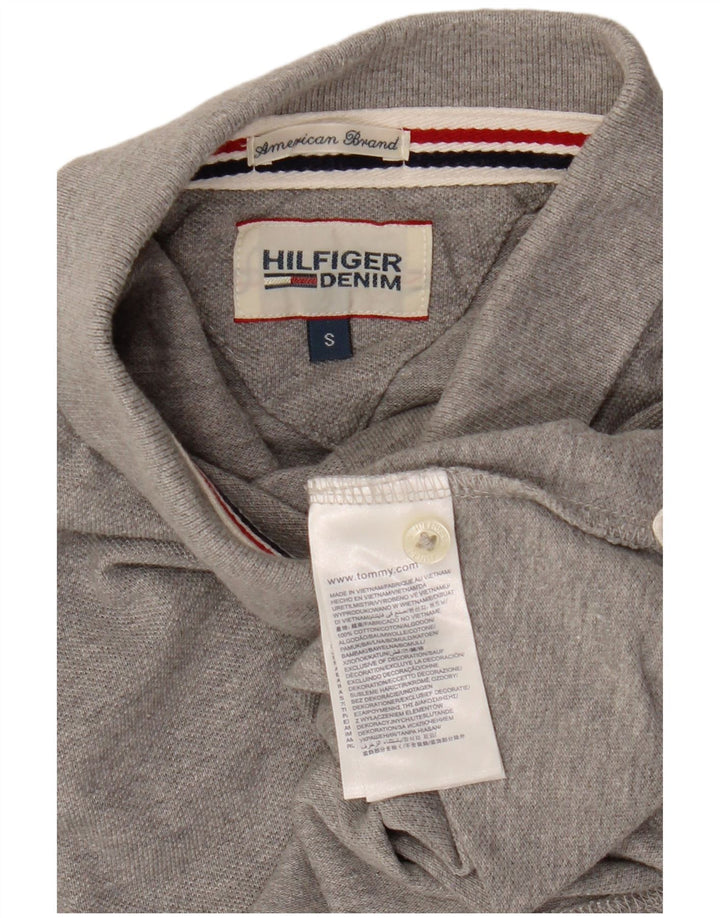 Ανδρικό πουκάμισο πόλο TOMMY HILFIGER Μικρό γκρι βαμβακερό