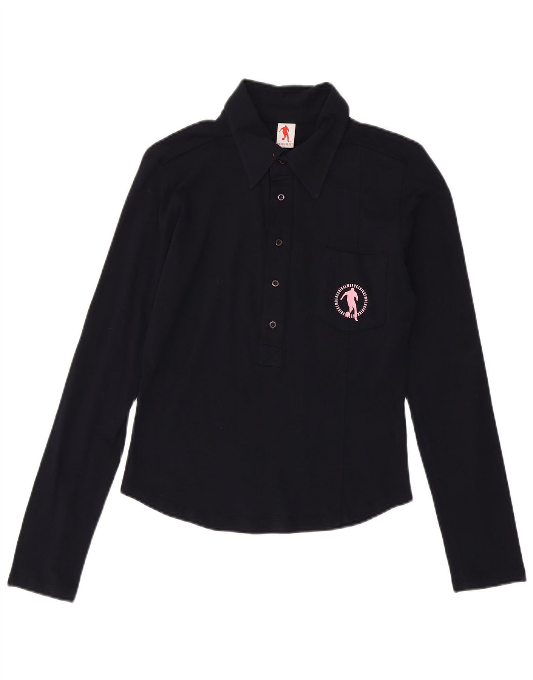 Γυναικείο πουλόβερ πουκάμισο Bikkembergs UK 12 Medium Navy Blue βαμβακερό