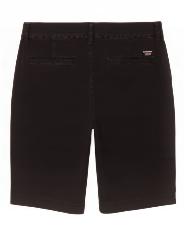 Ανδρικό σορτς Chino Superdry Slim Fit W30 Μεσαίο μαύρο βαμβακερό