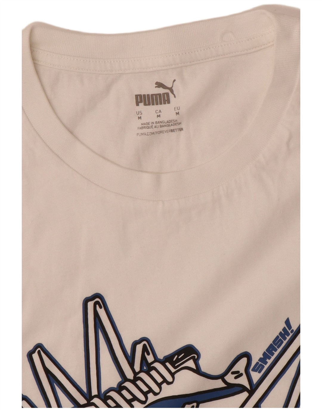Ανδρικό γραφικό μπλουζάκι Puma Top Medium White