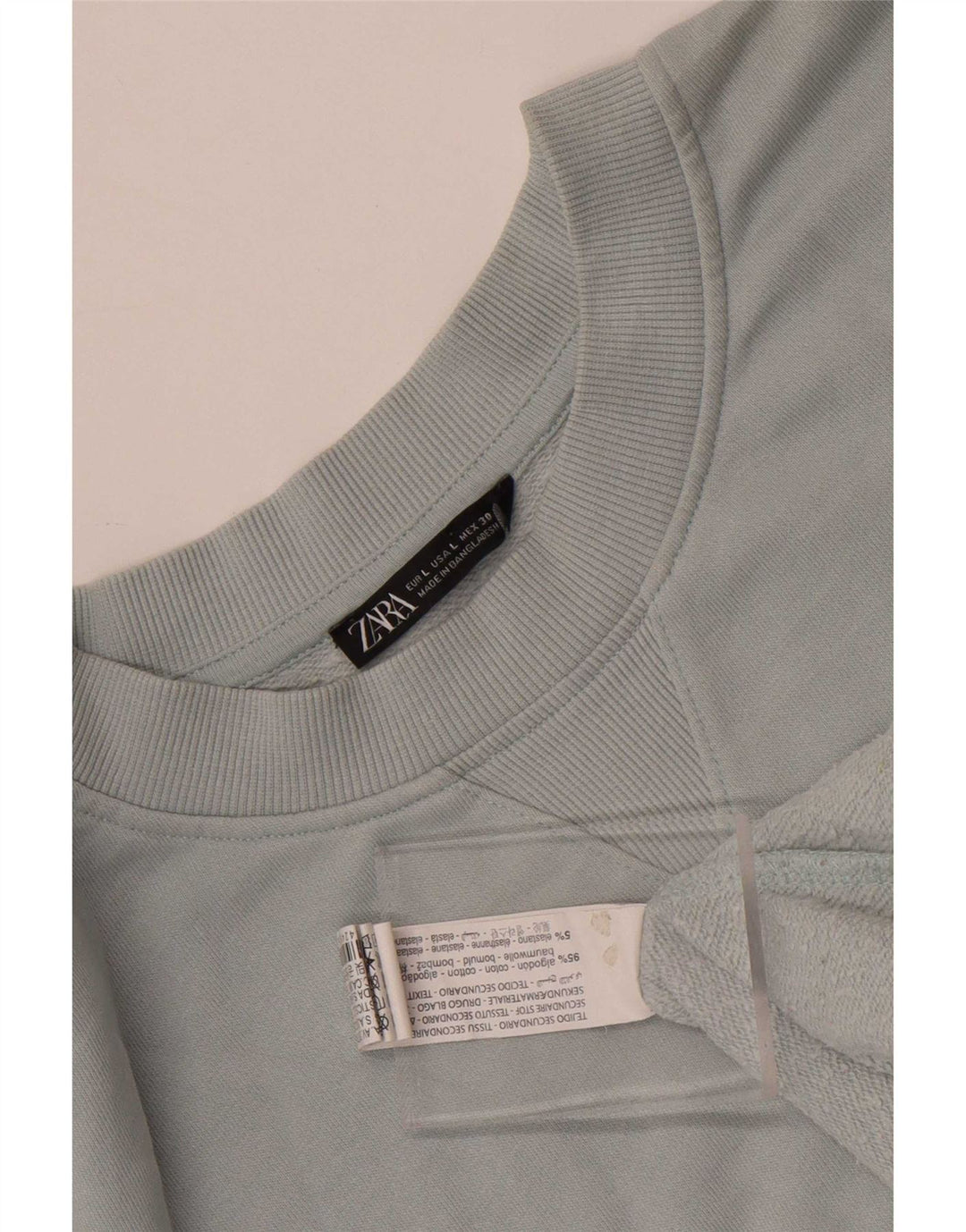 Zara Ανδρικό Φούτερ Jumper Μεγάλο Μπλε Βαμβακερό