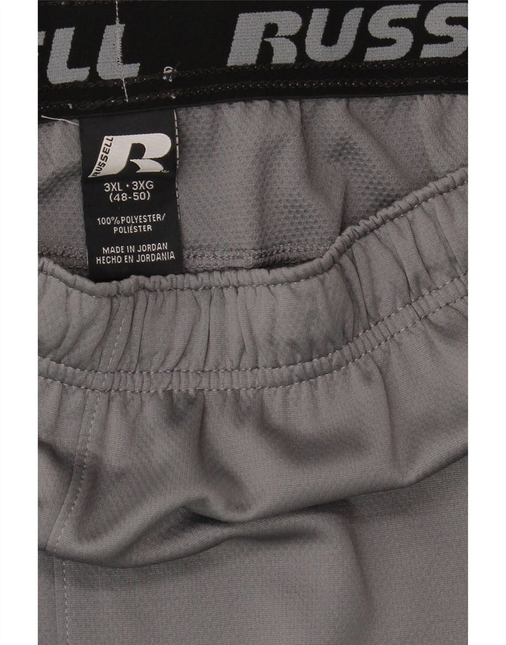 RUSSELL ATHLETIC Mens Sport Shorts 3XL  Grey Colourblock Polyester Vintage Russell Athletic and Second-Hand Russell Athletic from Messina Hembry 