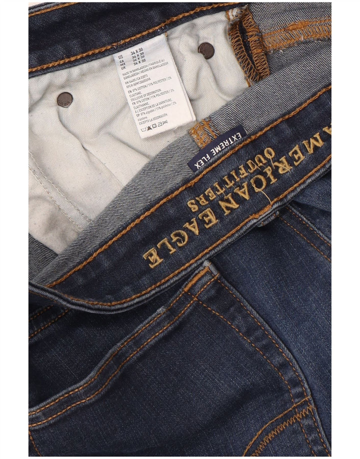 AMERICAN EAGLE OUTFITTERS Ανδρικό τζιν ίσιο W34 L30 Μπλε βαμβακερό