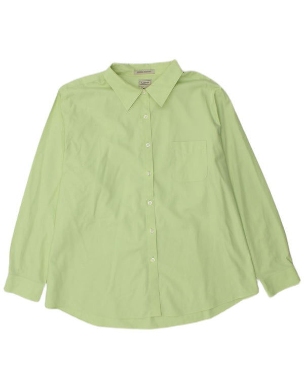 L.L.BEAN Γυναικείο πουκάμισο UK 22 3XL Πράσινο βαμβακερό