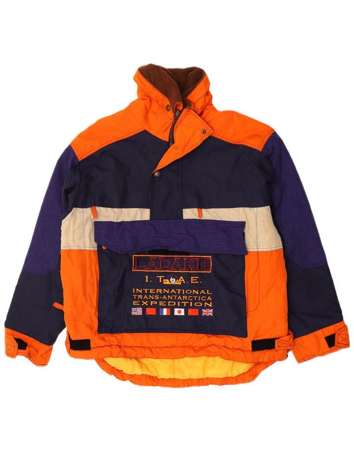 Ανδρικό μπουφάν πουλόβερ σκι με κουκούλα Ladakh UK 42 XL πορτοκαλί χρώματος