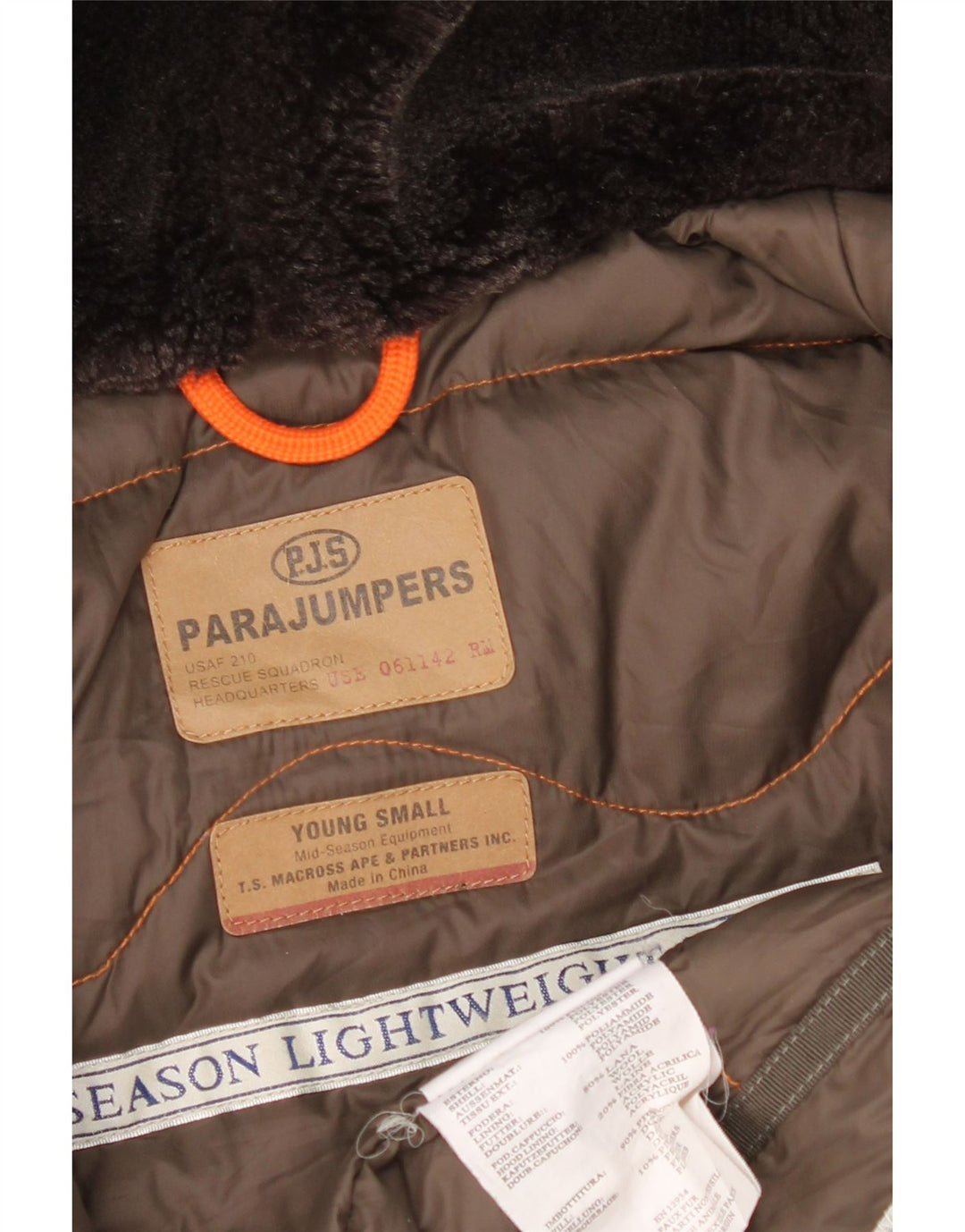 Parajumpers Boys Hooded Jacket 11-12 Years Small Navy Blue Polyester