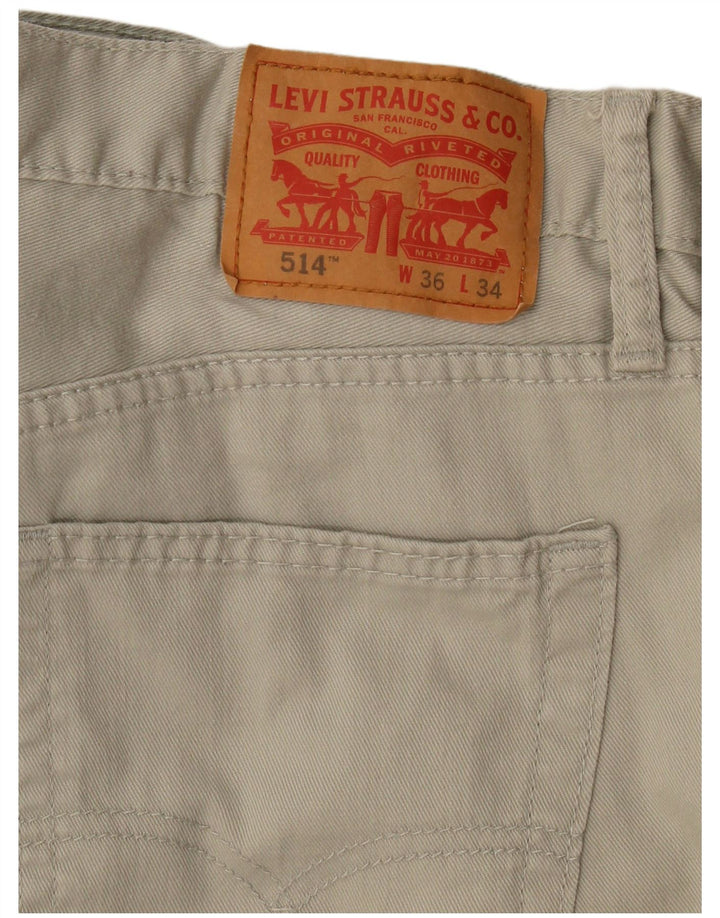 Levi's Mens 514 Straight Jeans W36 L34 Γκρι βαμβακερό