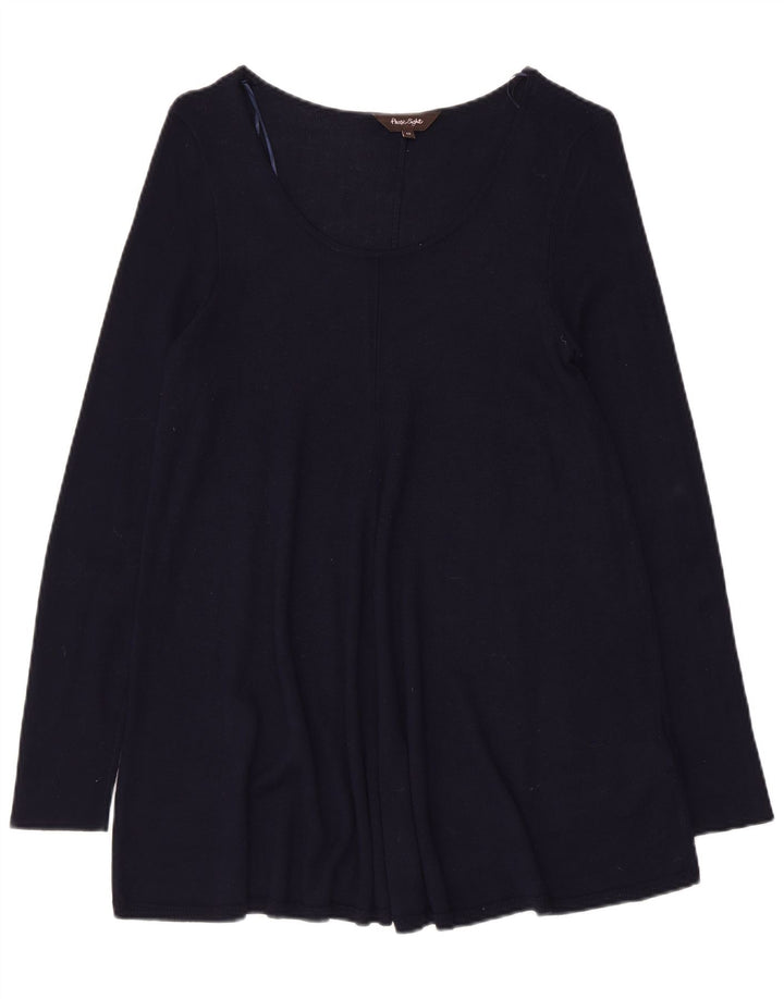 ΦΑΣΗ ΟΓΔΟ Γυναικεία μακρυμάνικη μπλούζα μπλούζα UK 12 μεσαία μπλε βισκόζη