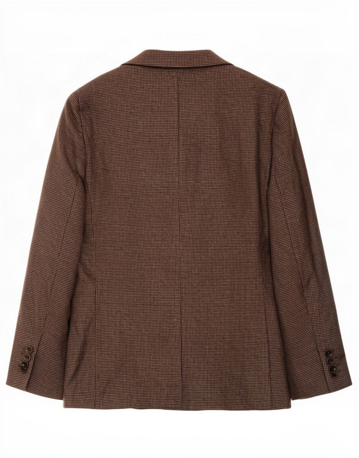 Marks & Spencer Ανδρικό Longline Blazer Jacket UK 44 XL Brown Houndstooth