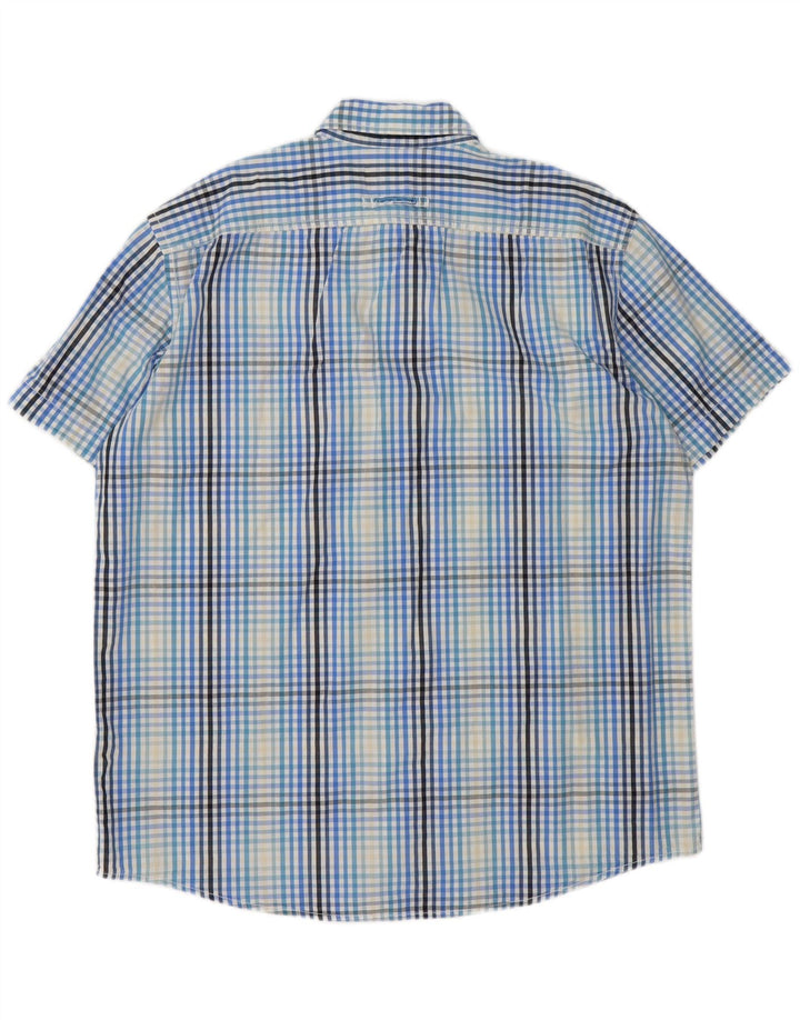 Ανδρικό κοντομάνικο πουκάμισο Camel Active XL Blue Gingham Cotton