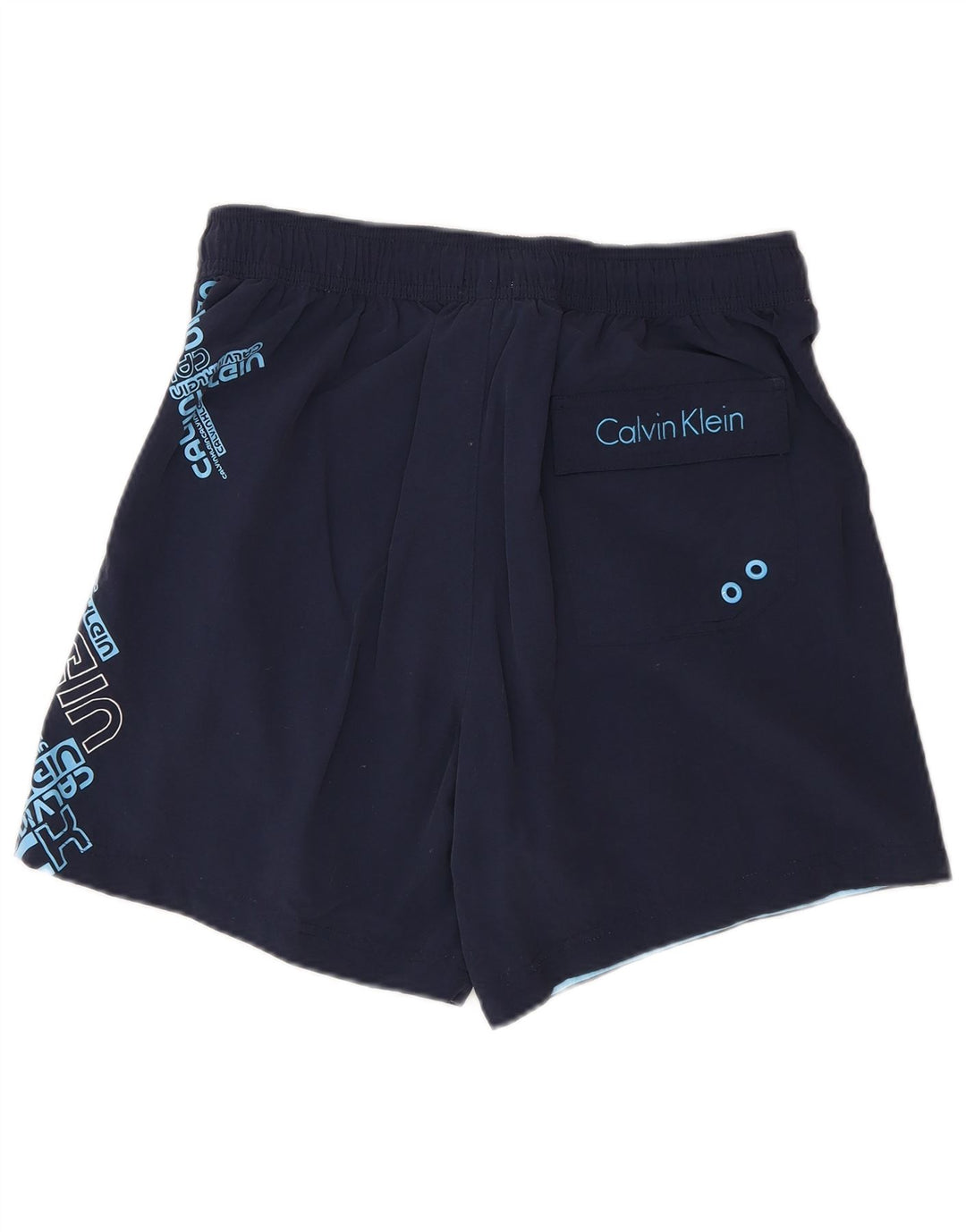 Γραφικό ανδρικό σορτς κολύμβησης Calvin Klein Μικρό Navy Blue Nylon