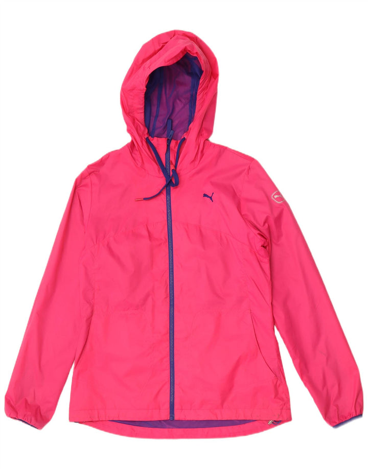 Puma Γυναικείο μπουφάν βροχής με κουκούλα UK 12 Medium Pink