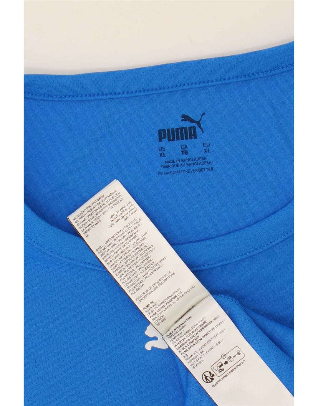 Ανδρικό T-Shirt Puma Top XL Blue Colourblock Πολυεστέρας