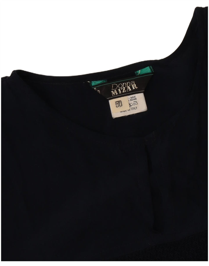 Donna Mizar Γυναικεία Μπλούζα Top IT 50 XL Navy Blue Silk