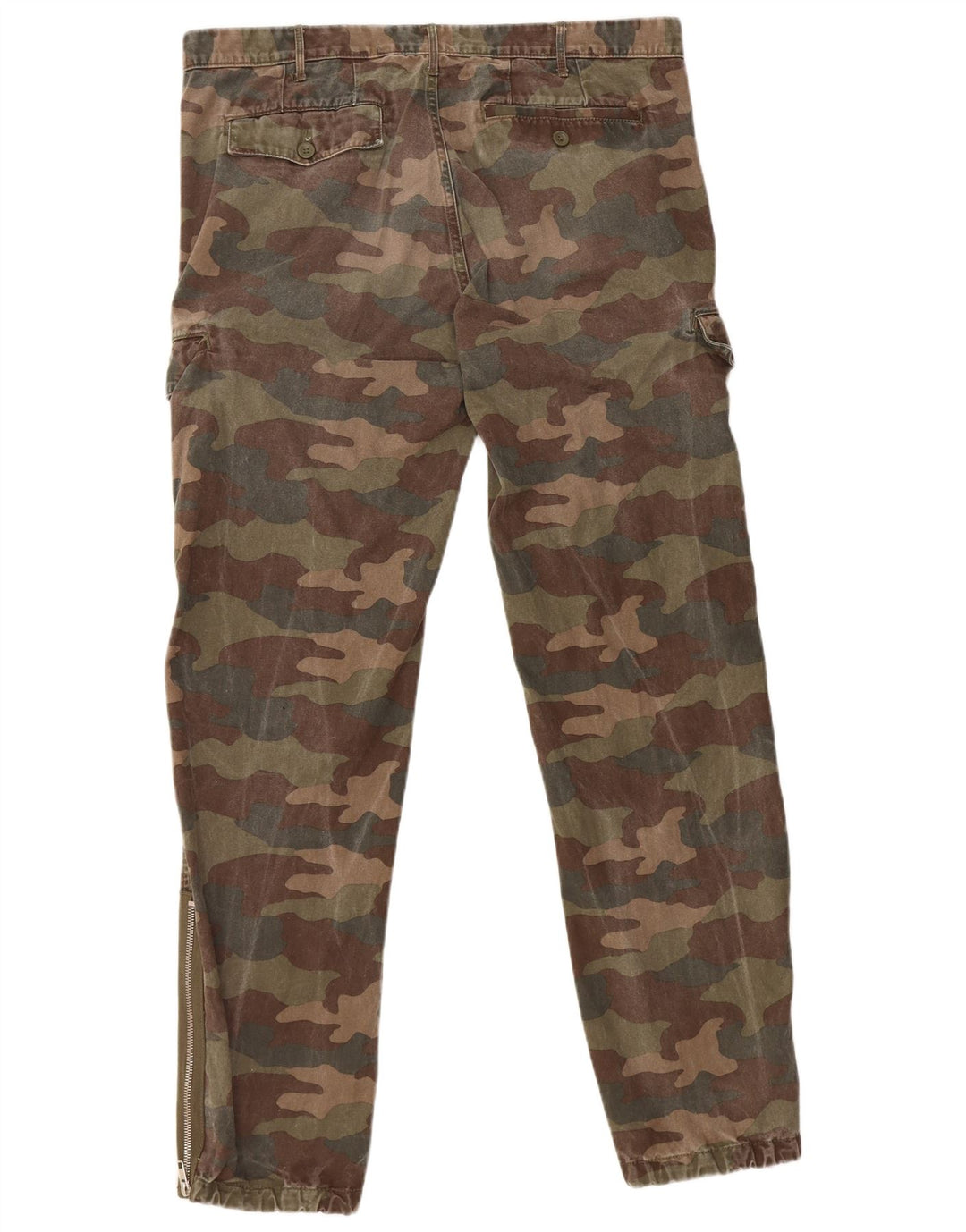 BENETTON Ανδρικά Joggers Cargo Παντελόνια IT 50 Large W36 L32 Khaki Camouflage