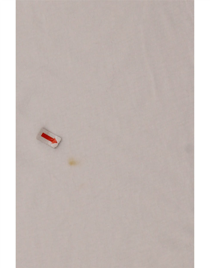 Γυναικείο γραφικό μπλουζάκι AVIREX Crop Top UK 22 2XL Λευκό βαμβακερό