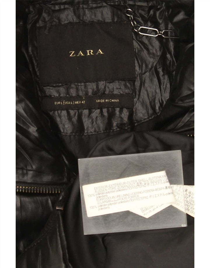 Zara Ανδρικό μπουφάν UK 40 Large Black Polyester