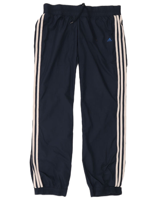 Γυναικεία αθλητική φόρμα ADIDAS Παντελόνι Joggers UK 10 Small Navy Blue Polyamide