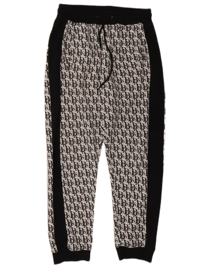 BLACK SQUAD Ανδρική φόρμα κανονικής φόρμας με γραφικά κανονική εφαρμογή XL Λευκό Colourblock