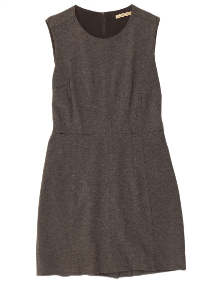 MARELLA Womens Sleeveless Sheath Dress UK 10 Small Grey