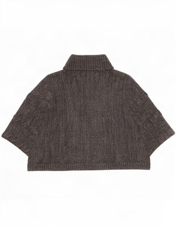 South Womens 1/2 Sleeve Bolero Jumper UK 16/18 Large Grey Flecked Acrylic
